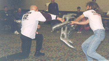 Ames battles his first victim in Round 1 at StarCon